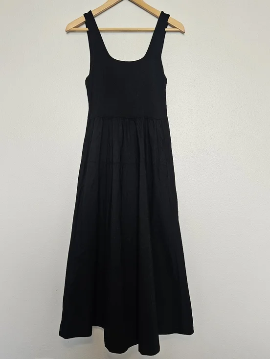 EVERLANE The Riviera Dress Black Pockets Medium - Picture 2 of 12